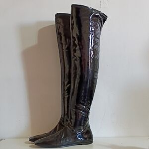 GIUSEPPE ZANOTTI Patent Leather High Boots Size 39